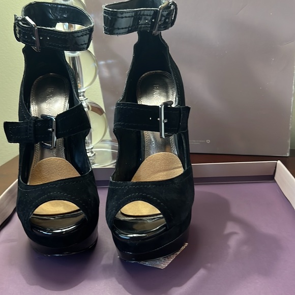 Bakers sky high platform high heels shade and patterned leather shoe - Picture 2 of 3